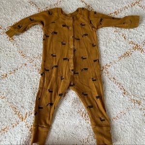 Rylee and Cru Waffle Moose Romper